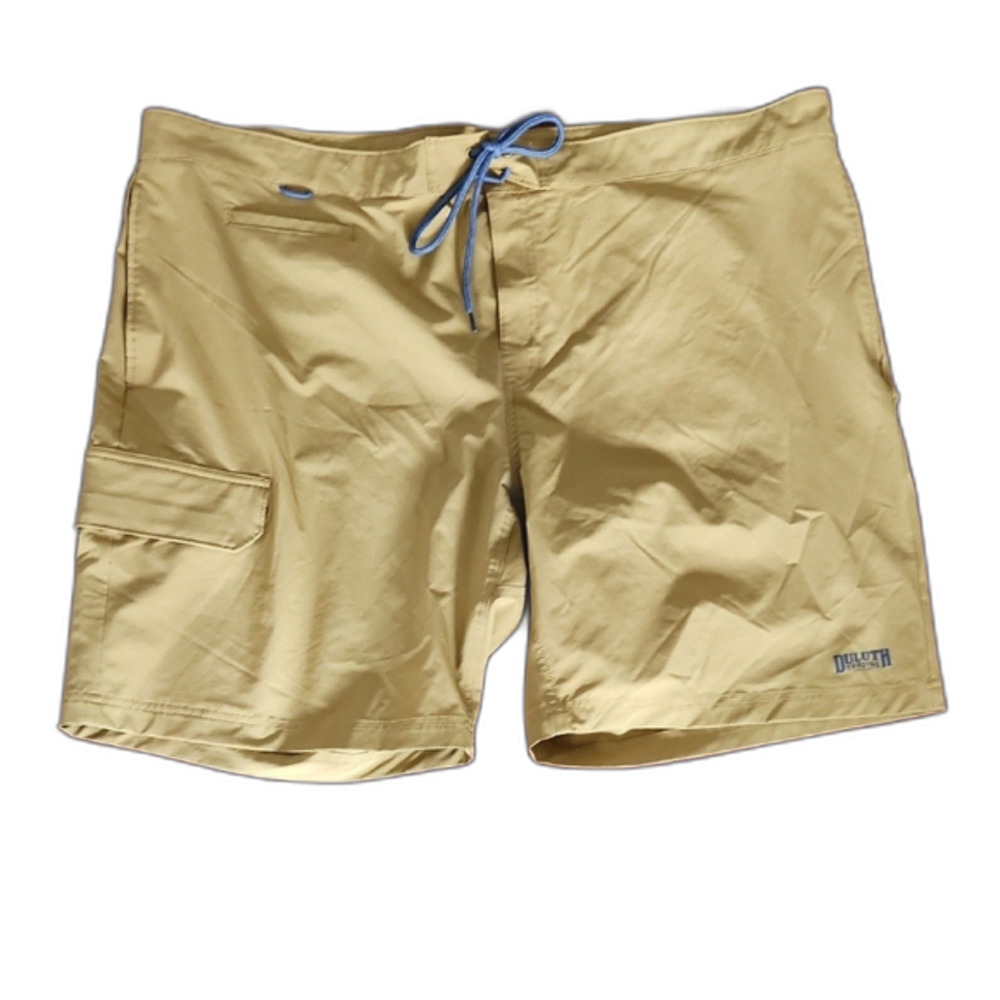 Duluth Trading Co. DuluthFlex Bull Moose 9" Board Shorts, Mustard Yellow, 46